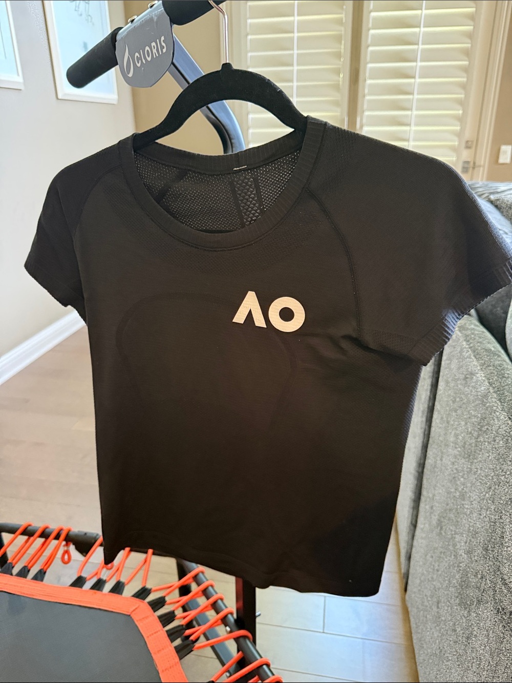 Black lululemon 6 Australian Open t-shirt Athletic Tee